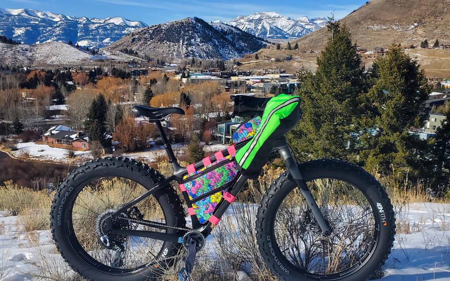 The author’s fat bike on a single-track trail in Jackson, Wyo. 