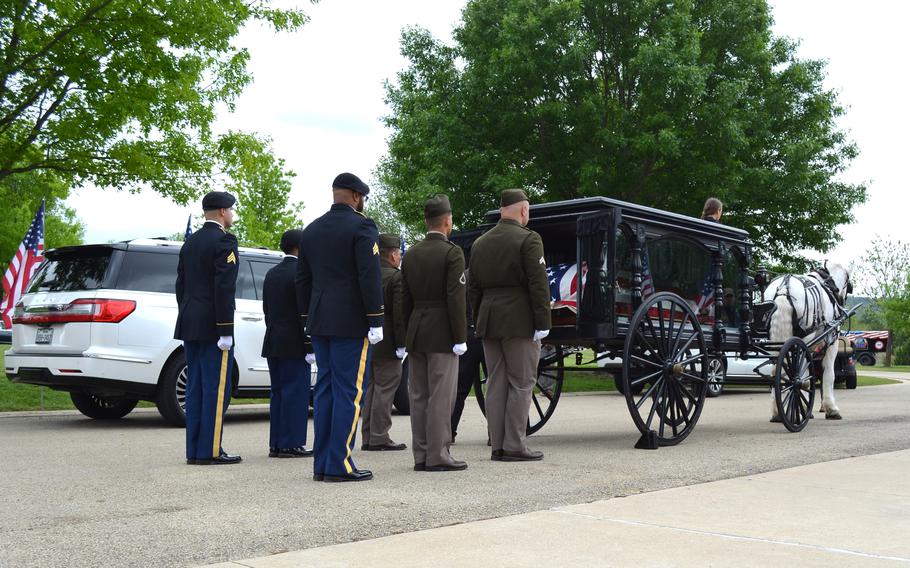 Army Air Forces 2nd Lt. Wayne Dyer, who died during combat on May 29, 1944, during World War II, was buried Monday, April 10, 2023, at Central Texas State Veterans Cemetery in Killeen, Texas. Defense POW/MIA Accounting Agency identified Dyer’s remains in September. 