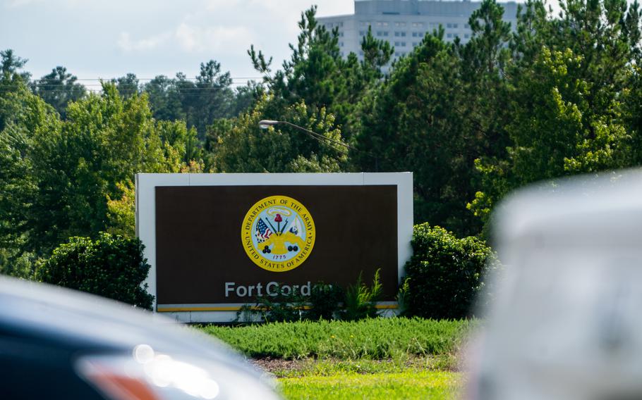 The entrance to Fort Gordon, home to the U.S. Army Signal Corps, Army Cyber Command and the Cyber Center of Excellence.