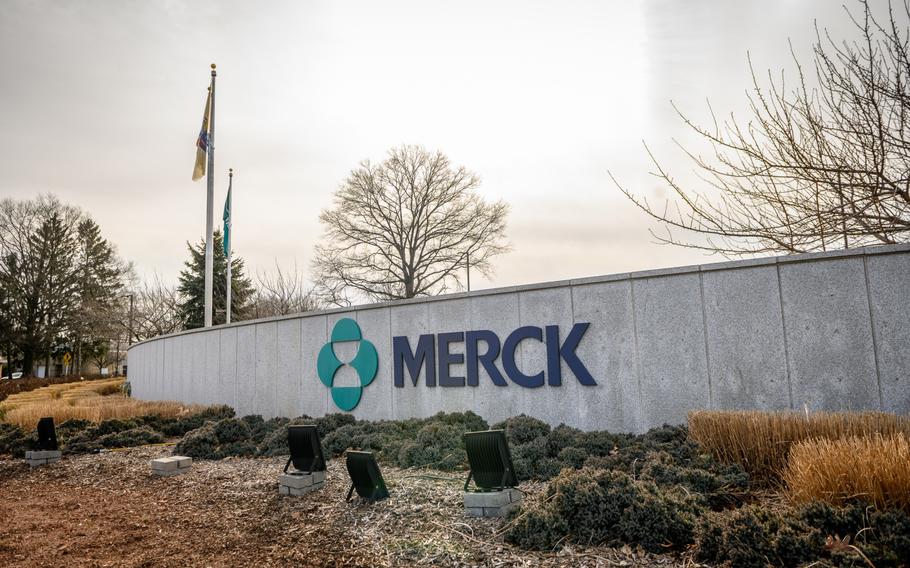 Merck headquarters in Kenilworth, N.J., on Jan. 25, 2021. 