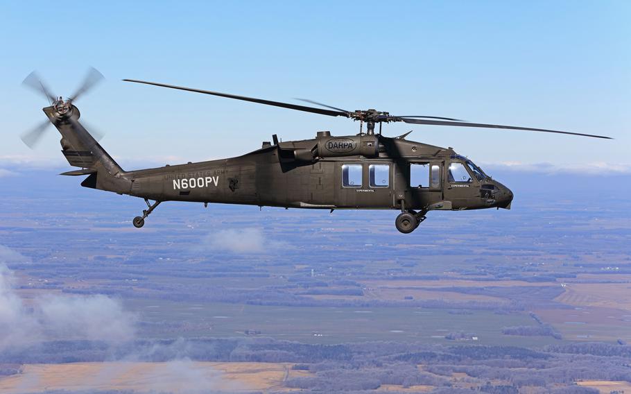 No one in the cockpit: Sikorsky flew its first unmanned Blackhawk Saturday.