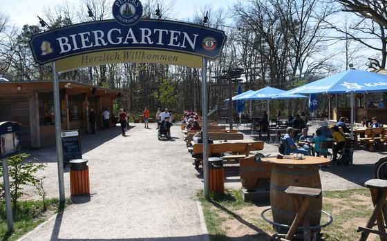 The Peters Alm beer garden in Homburg, Germany, is a good place to relax on a sunny day after exploring the nearby area, which includes a lake, hiking trails and climbing course for kids. The restaurant is southwest of Ramstein Air Base, about 20 minutes by car.