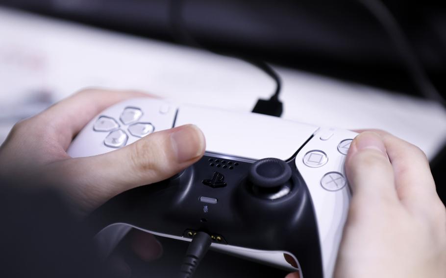 A Sony PlayStation 5. 