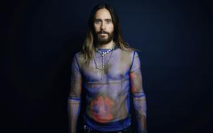 Actor and musician Jared Leto, of Thirty Seconds to Mars, poses for a portrait to promote the band’s latest album, “It’s the End of the World But It’s a Beautiful Day,” on Sept. 7, in New York. Leto says he thinks the album’s sound will surprise people. 