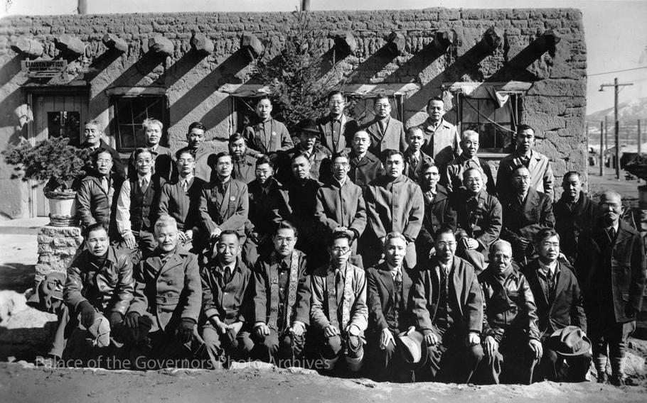 Inmates at a Japanese internment camp, Santa Fe, N.M., 1942.