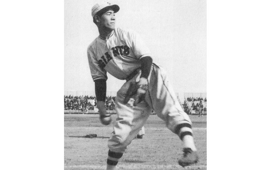 Undated photo of legendary Japanese pitcher Eiji Sawamura. 