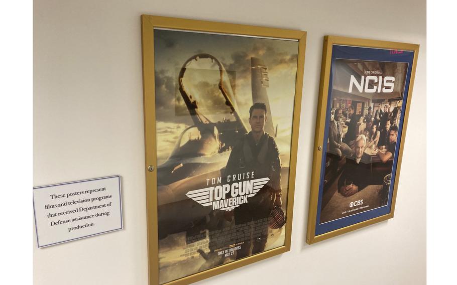 A poster for the “Top Gun” sequel hangs in the Pentagon.