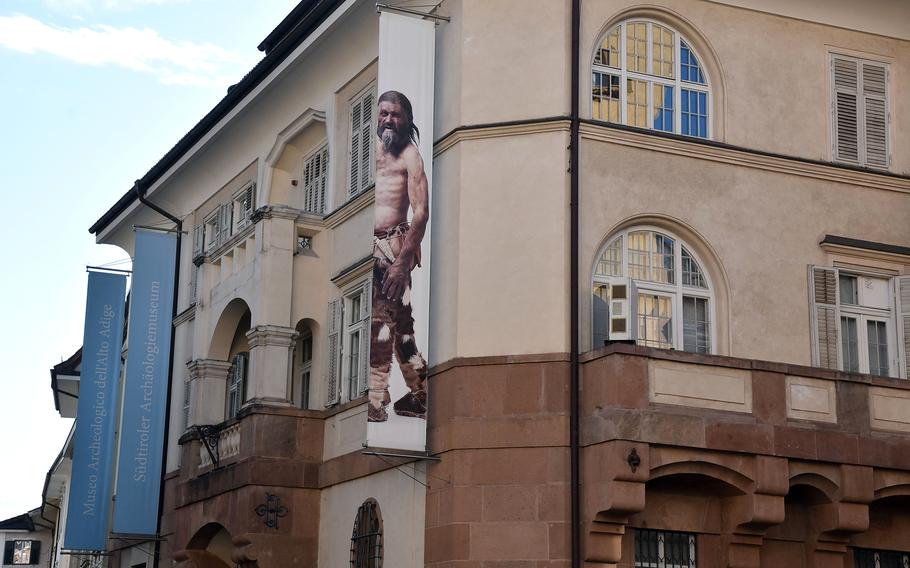 The South Tyrol Museum of Archaeology houses Ötzi, a Bronze Age man discovered frozen in the Alps in 1991. His mummified remains, which predate the Roman Empire by thousands of years, can be viewed through a small window on the first floor. Clothing and gear he was found with are also on display along with other exhibits on the Bronze Age.