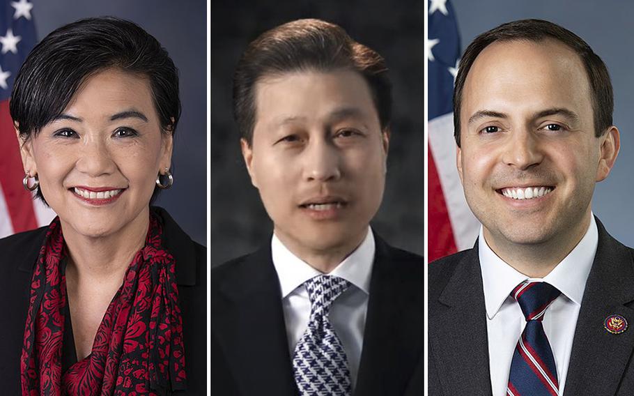 Rep. Judy Chu, D-Calif., Dominic Ng, President Joe Biden’s pick to lead the country’s trade interest in Asia, and Rep Lance Gooden, R-Texas.
