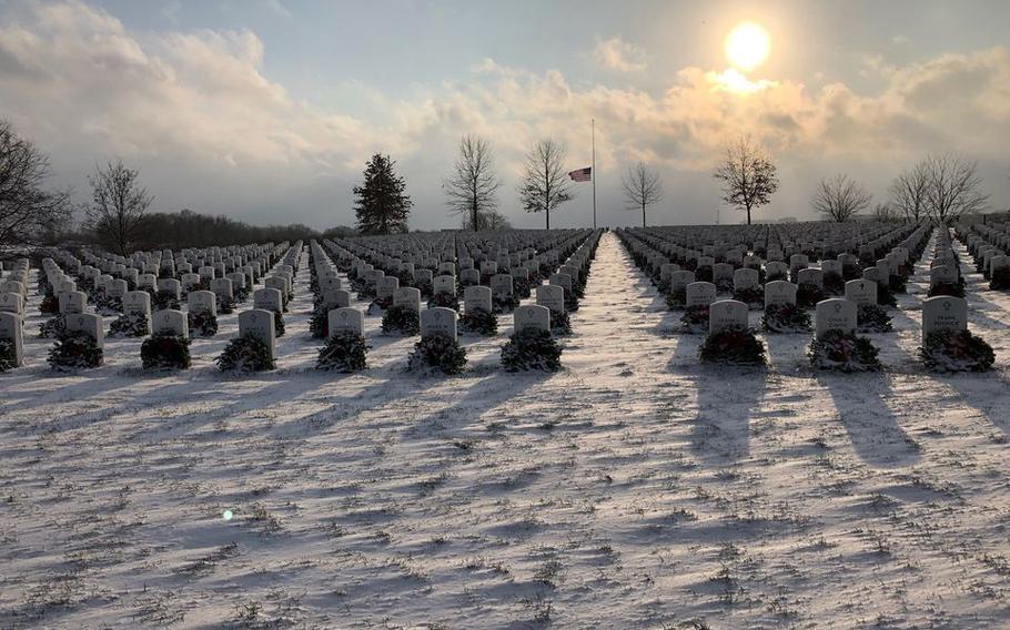 Some 14,500 graves at the National Cemetery of the Alleghenies got wreaths from Wreaths Across America.
