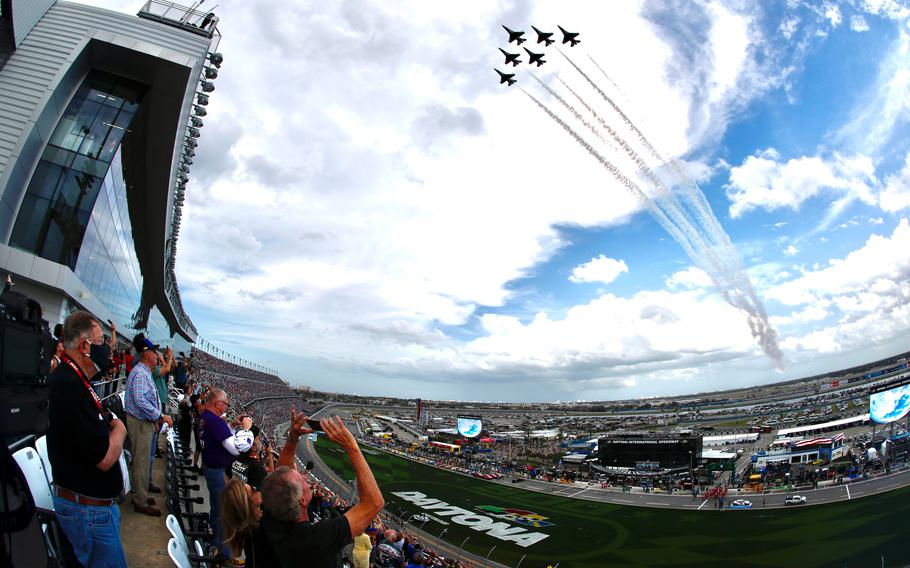 Ben Peterson, an Iraq veteran from Tennessee, is organizing a rally for Vietnam veterans at Daytona International Speedway next May 27-28. He hopes will look a bit like this scene from the 2021 Daytona 500, when the U.S. Air Force Thunderbirds performed a flyover.