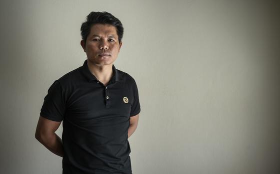Khun Bedu, 39, leads the Karenni Nationalities Defense Force, which has been fighting to capture the city of Loikaw from the Myanmar military. MUST CREDIT: For The Washington Post