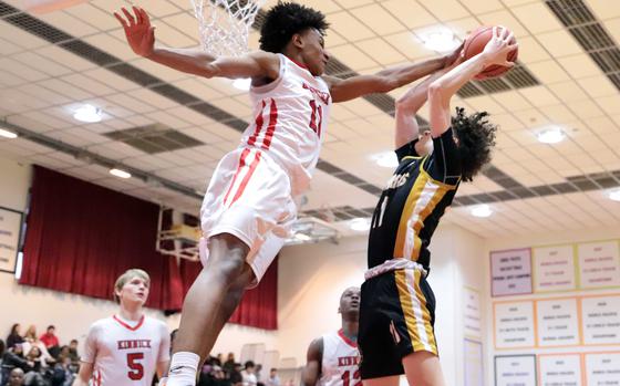 New player, same result. Isaiah Kimbrough helped Nile C. Kinnick rise up to meet the challenge of repeating its Far East Division I Tournament title.