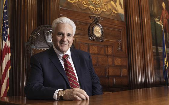 This photo provided by Administrative office of Pennsylvania Courts shows Max Baer, the chief justice of the Pennsylvania Supreme Court.  Baer has died at age 74 only months before he was set to retire. The court confirmed Saturday, Oct. 1, 2022, that Baer died overnight at his home near Pittsburgh.(Administrative office of Pennsylvania Courts via AP)