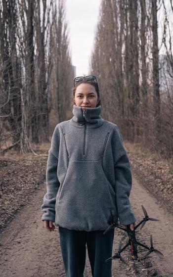 Anna spends her weekends testing FPV view drones constructed by civilians from across the country.