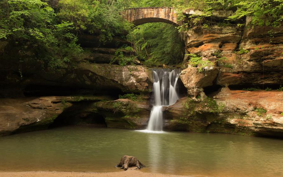 Upper Falls at Old Man’s Cave at Hocking Hills State Park in Ohio. 