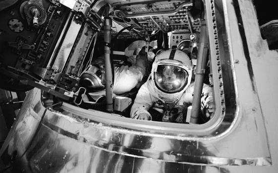 Astronaut Ken Mattingly during training for the Apollo 16 moon mission.