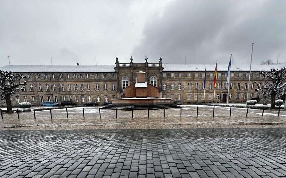 The Neues Schloss, or New Palace, in Bayreuth, Germany, Jan. 18, 2023. It is located close to the city center and is connected to the Hofgarten.