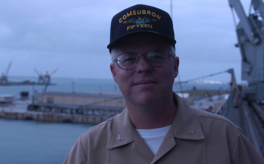 Navy Capt. Joseph Mulloy, commander of Submarine Squadron 15.