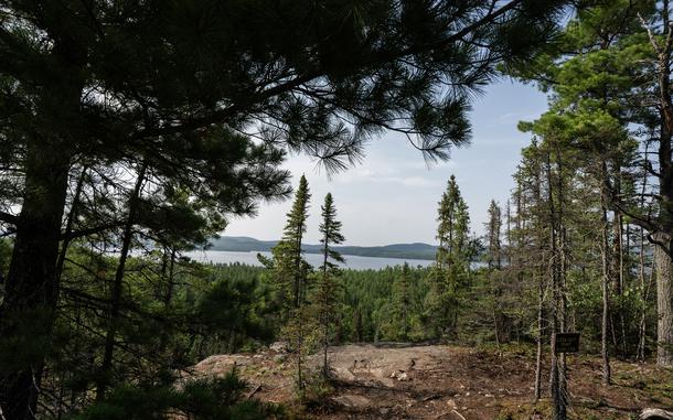 This is the view of Gunflint Lake from the Look Out Point Overlook in Grand Marais, Minn.