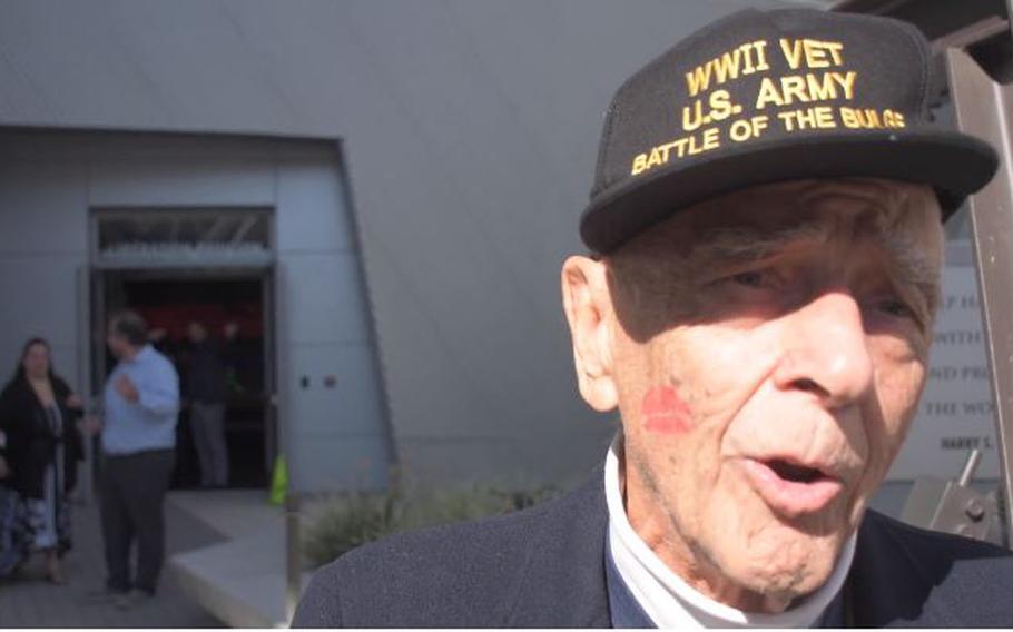 Army and WWII veteran Anthony Pagano talked about his experiences during the war at the opening of the Liberation Pavilion.
