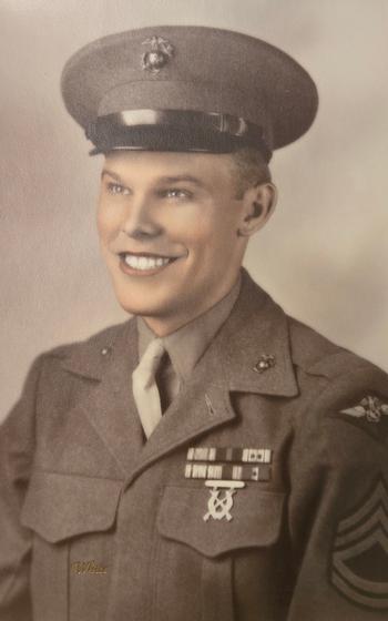 A portrait of a Marine gunnery sergeant