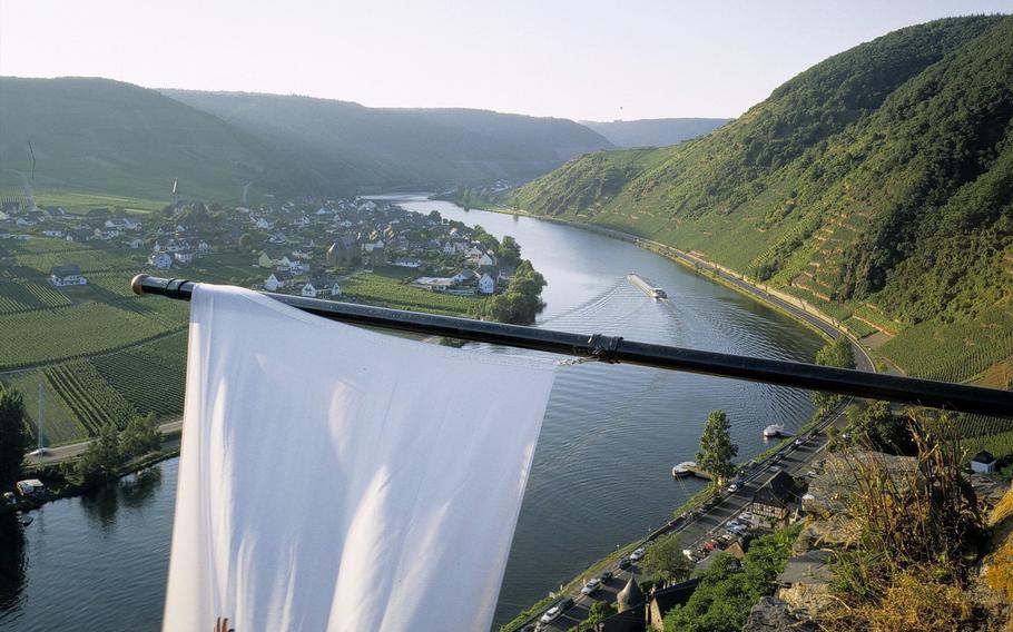 Germany's Mosel River Valley, as seen from Beilstein. Baumholder Outdoor Recreation plans canoeing and river boat tours of the Mosel River Valley in August.