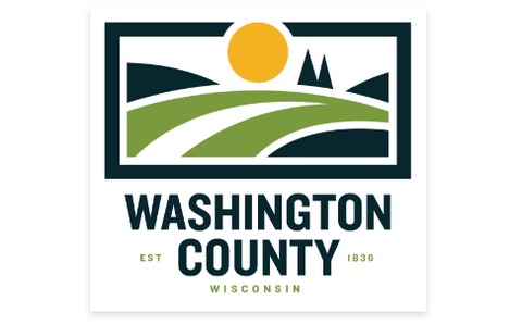A sign saying Washington County, Wis.