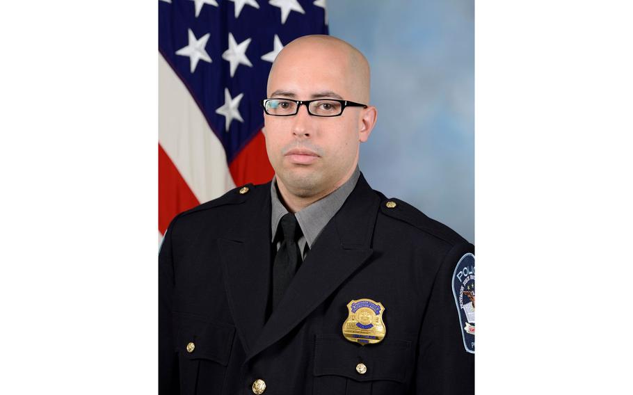 Pentagon police officer George Gonzalez was attacked and killed Tuesday, Aug. 3, 2021, at the Pentagon bus platform. 
