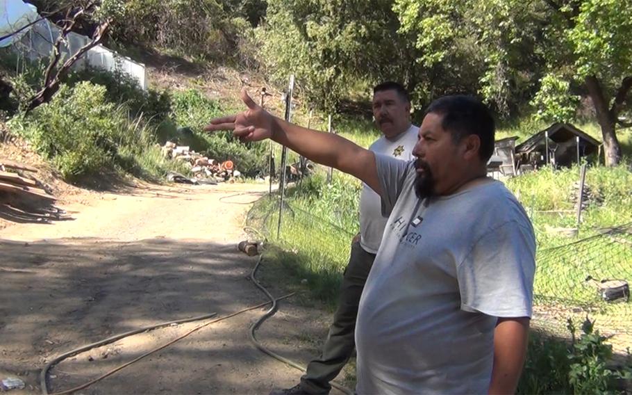 Gadiel Ortega repeats for sheriff’s deputies Chris Gamble’s explanation for the missing cannabis workers. 