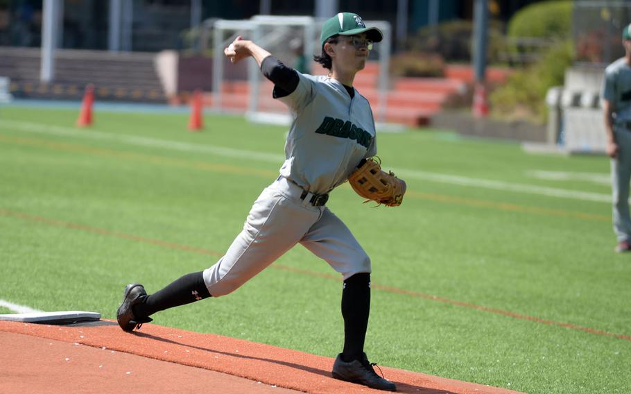 Right-hander Nick Adams pitched a complete-game victory for Kubasaki against St. Mary’s.