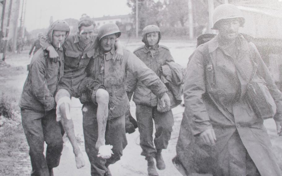 A ceremony Thursday in Vicenza remembering the 77th anniversary of American troops entering the city included photos of that day and the Battle of Vicenza. At least 19 U.S. troops were killed or injured by the German rear guard.