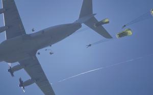 More than 1,300 paratroopers from six countries took part in a commemorative jump into Normandy on June 9, 2024.