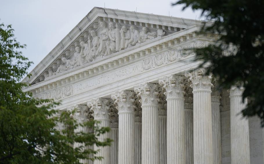 The U.S. Supreme Court building in Washington, Monday, June 27, 2022. The Supreme Court has temporarily blocked a court order that would have forced Yeshiva University to recognize an LGBTQ group as an official campus club. The court acted Friday, Sept. 9, in a brief order signed by Justice Sonia Sotomayor that indicated the court would have more to say on the topic at some point.