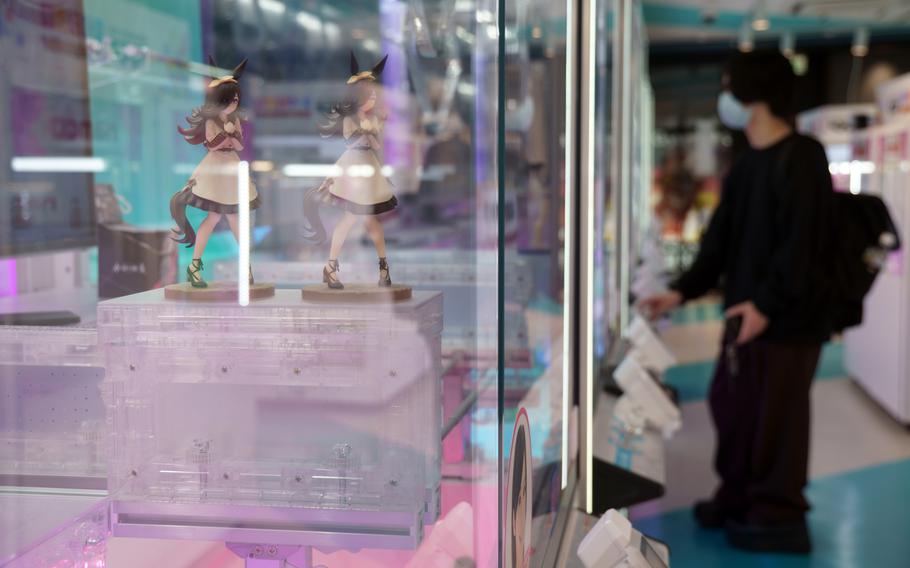 Namco Akihabara's first and second floors are stocked with claw machines filled with figurines and plushies of characters from popular anime like Pokemon, One Piece and Dragon Ball. 