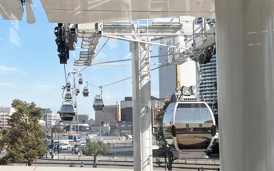 Yokohama Air Cabin debuted in April 2021 in the city’s Shinko district, part of the Minatomirai waterfront, as Japan’s first urban ropeway, the Japanese term for a cable-car system.