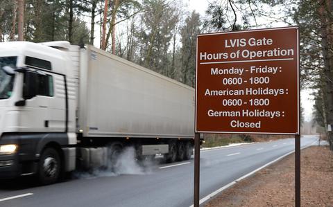 The Large Vehicle Inspection Site Gate at Ramstein Air Base will be closed on Thursday for the German May Day holiday.