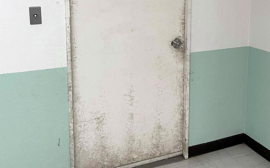 An Air Force spouse who lives with her family at Yokota Air Base, Japan, posted photographs to Facebook on Sept. 12, 2021, of a dilapidated apartment where they were sent for 14 days of quarantine.