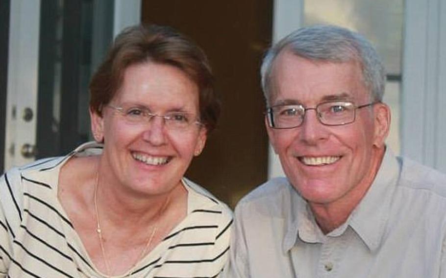Pamela and Stephen Kruspe, who were married 42 years, appear in this undated family photo from Facebook. Stephen Kruspe, 65, is charged with first-degree murder in the fatal 2017 shooting of his wife and now seeks to be released from Palm Beach County Jail before his trial. 