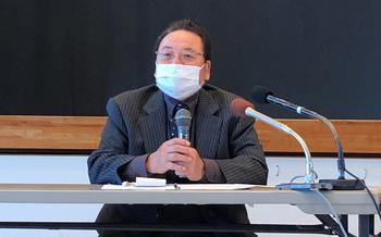A three-judge panel awarded 3,139 plaintiffs $11.6 million due to aircraft noise from Marine Corps Air Station Futenma, Okinawa, Thursday, March 10, 2022. “We are unsatisfied,” the plaintiffs’ leader, Kenei Yamashiro, pictured here, said after the verdict. 