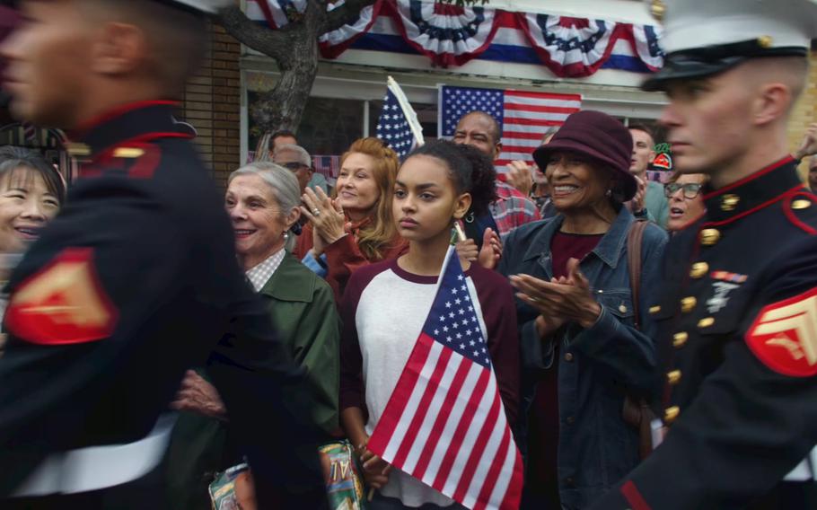 A still image from the U.S. Marine Corps' new recruiting commercial "Full Circle" released Nov. 11, 2021. The video shows the journey from one Marine generation to the next. 