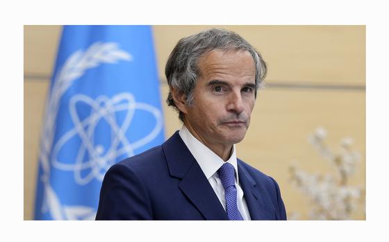 International Atomic Energy Agency Director General Rafael Mariano Grossi arrives for a meeting in Tokyo on March 14, 2024. Officials said Wednesday, May 1, 2024, that Grossi will travel to Iran as Tehran's nuclear program enriches uranium a step away from weapons-grade levels.