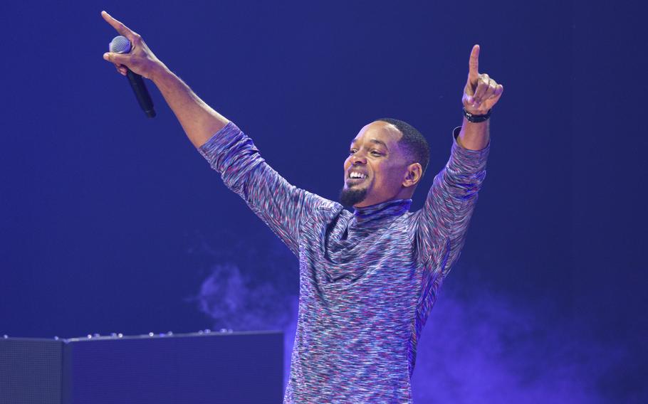 Will Smith greets the audience during his tour to promote his new book, “Will,” Thursday, Nov. 11, 2021, at Dolby Theatre in Los Angeles. 