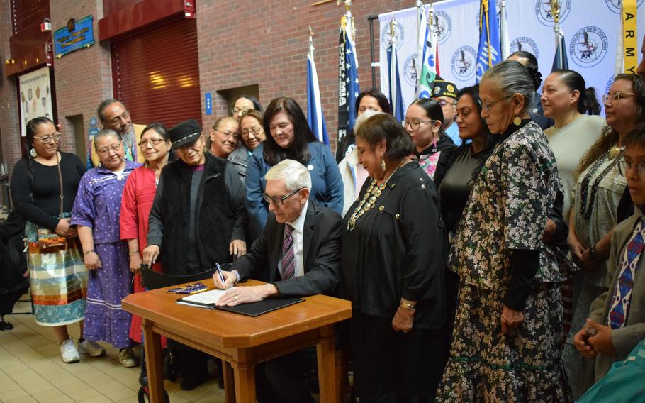 Wisconsin Gov. Tony Evers signed legislation designating Interstate 90 between La Crosse and Tomah as the Ho-Chunk World War II Code Talkers Memorial Highway.
