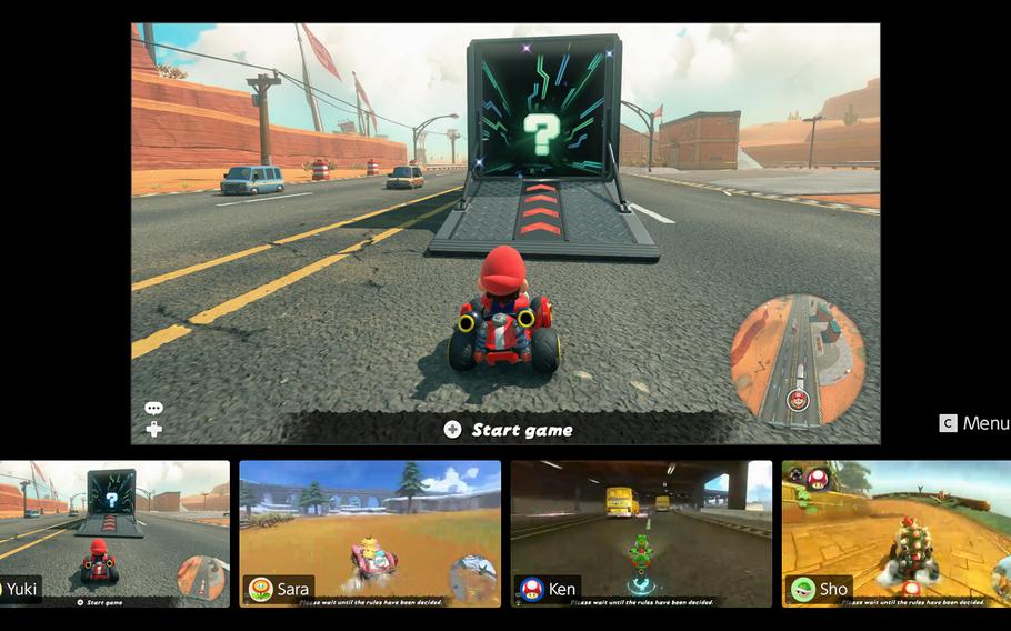 Mario Kart World makes fun use of the Switch 2’s new Game Chat feature, simplifying chat calls by building them into the system. 