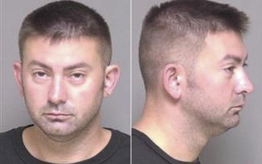 Army veteran Michael Molitor as seen in booking photos.