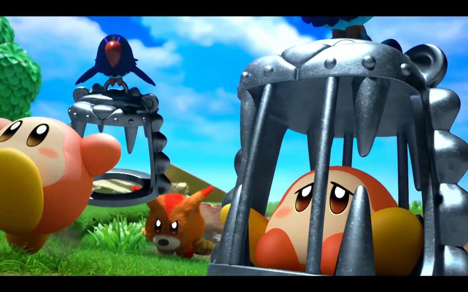 Kirby’s mission is to rescue Waddle Dees that have been kidnapped from Kirby’s home planet.