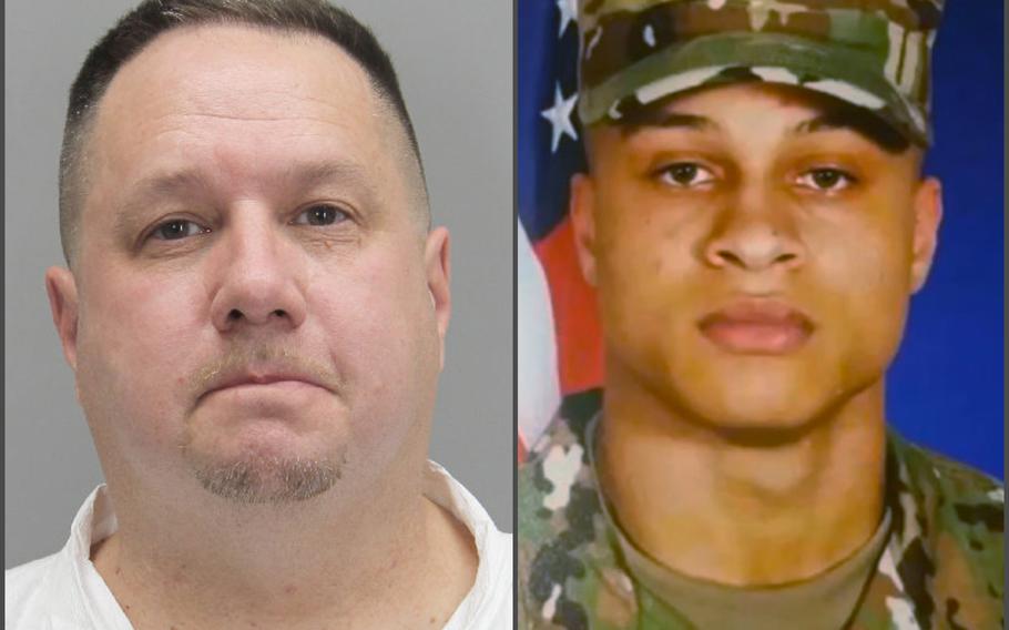 Michael Hetle, left, was convicted in the 2020 slaying of Spc. Javon Prather, right. 