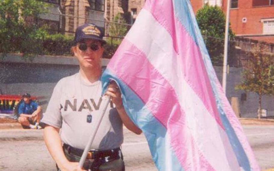 Monica Helms dabbled with dressing as a woman in the secrecy of her own room while serving as a crew member on the USS Francis Scott Key submarine in Charleston in the 1970s — and she was almost caught by her superiors. Two decades later, Helms created the renowned Transgender Pride Flag in 1999.