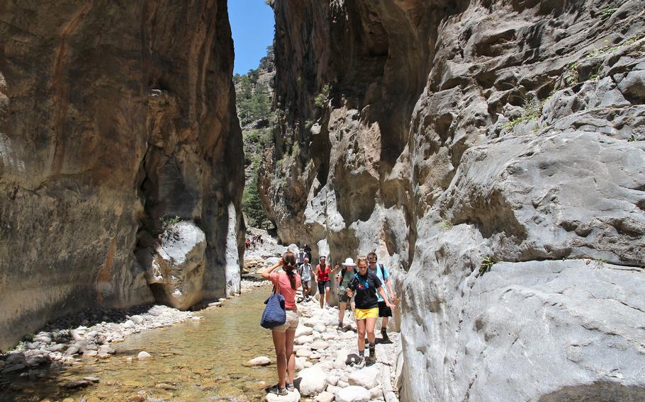 The Samaria Gorge in Crete is a 10-mile, one-way downhill adventure.